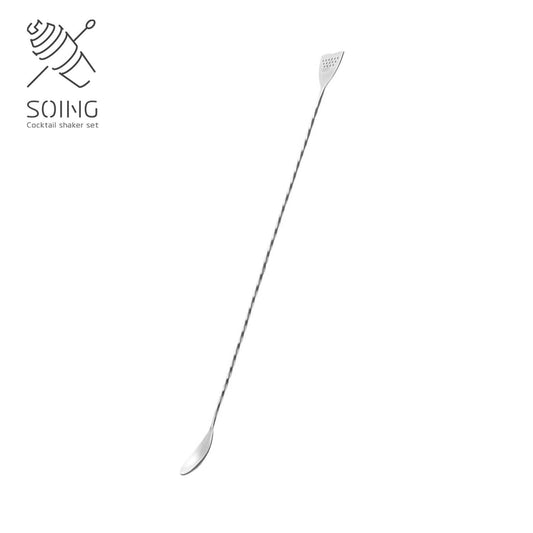 SOING Stainless Steel Dual-Sided Bar Spoon (Silver)