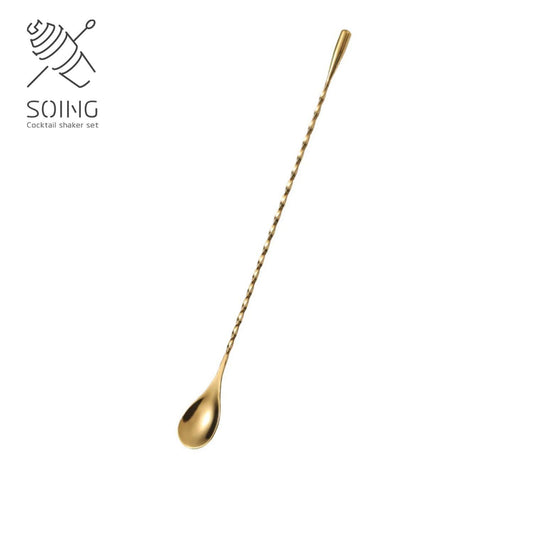 SOING Stainless Steel Classic Mixology Bar Spoon (Gold)