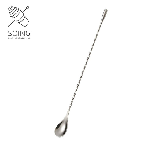 SOING Stainless Steel Classic Mixology Bar Spoon (Silver)