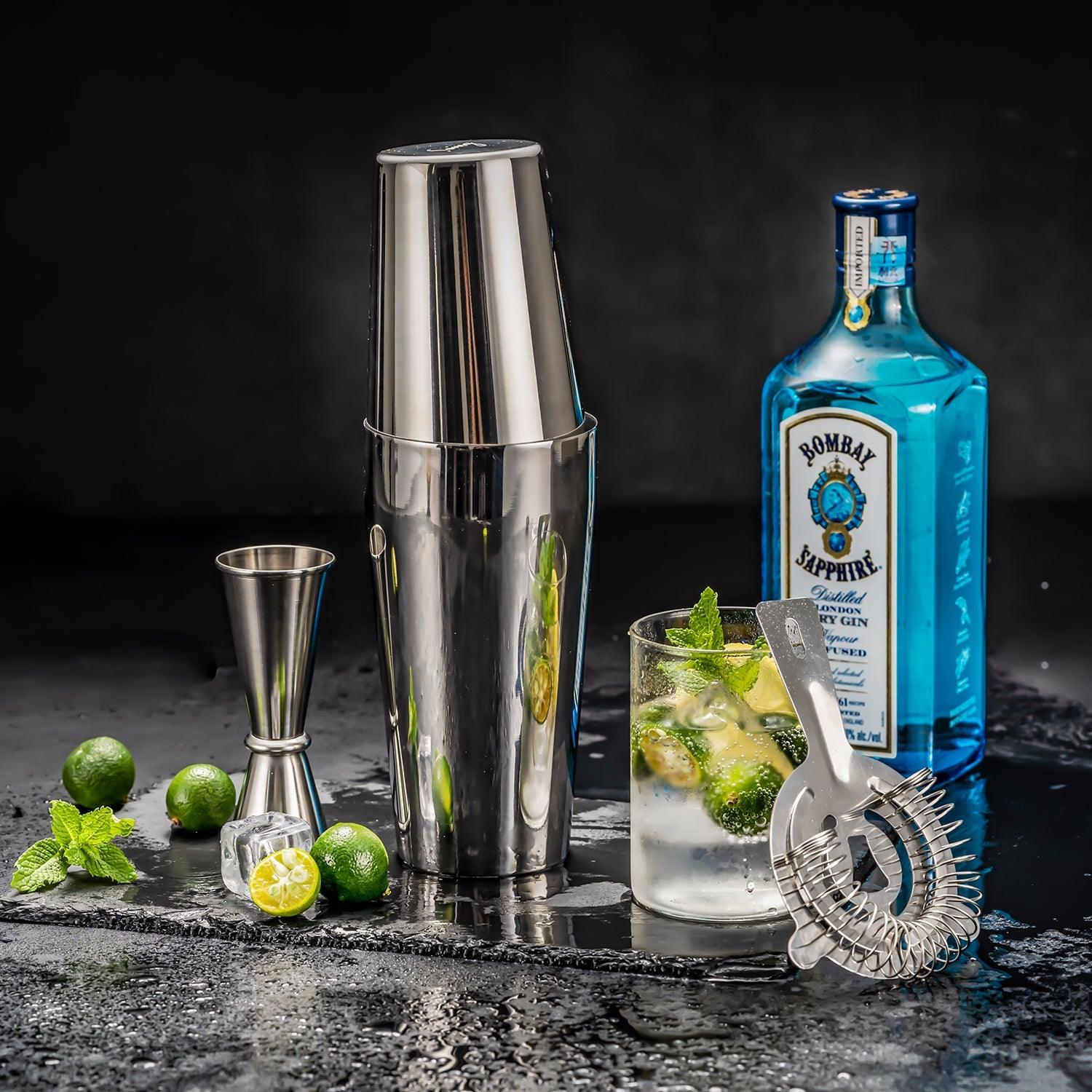 Set di shaker da cocktail da 750 l, in acciaio inox, con shaker Set di shaker da cocktail da 750 l, in acciaio inox, con shaker