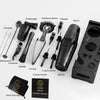 Soing Boston Bartender Kit with Stylish Bamboo Stand (Black)