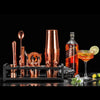 Soing Boston Bartender Kit with Stylish Bamboo Stand (Rose Copper)