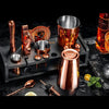 Soing Boston Bartender Kit with Stylish Bamboo Stand (Rose Copper)