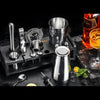 Soing Boston Bartender Kit with Stylish Bamboo Stand (Silver)
