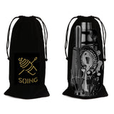 Soing Bartender Kit with Stylish Bamboo Stand (Black）