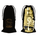 Soing Bartender Kit with Stylish Bamboo Stand (Gold)
