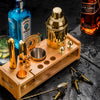 Soing Bartender Kit with Stylish Bamboo Stand (Gold)